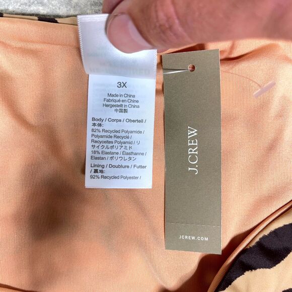 J.Crew Curved-waist cheeky bikini bottom in zebra stripe - swimwear Size 3X NEW - Picture 6 of 8